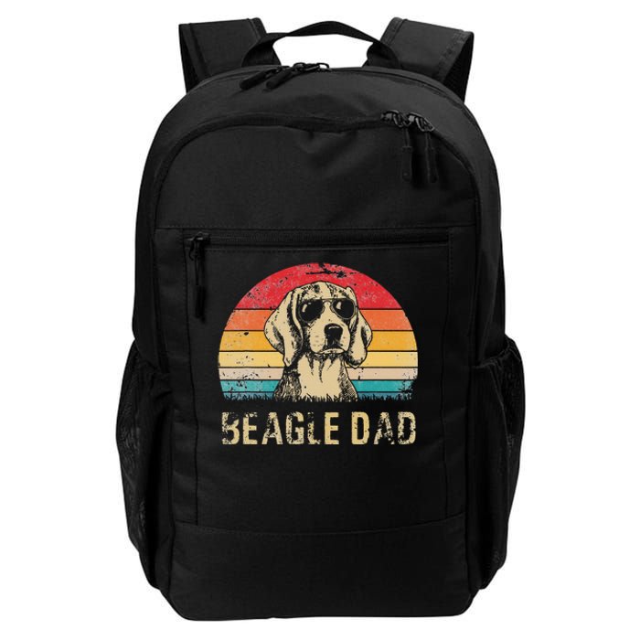 Vintage Beagle Dad Funny Beagle Dog Dad Fathers Day Daily Commute Backpack