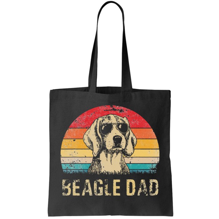 Vintage Beagle Dad Funny Beagle Dog Dad Fathers Day Tote Bag