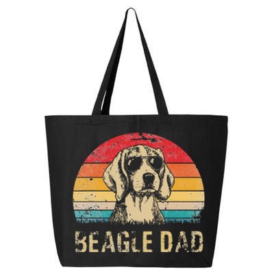 Vintage Beagle Dad Funny Beagle Dog Dad Fathers Day 25L Jumbo Tote