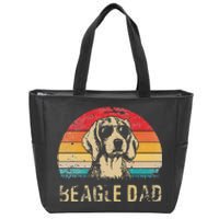 Vintage Beagle Dad Funny Beagle Dog Dad Fathers Day Zip Tote Bag