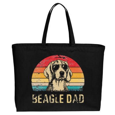 Vintage Beagle Dad Funny Beagle Dog Dad Fathers Day Cotton Canvas Jumbo Tote