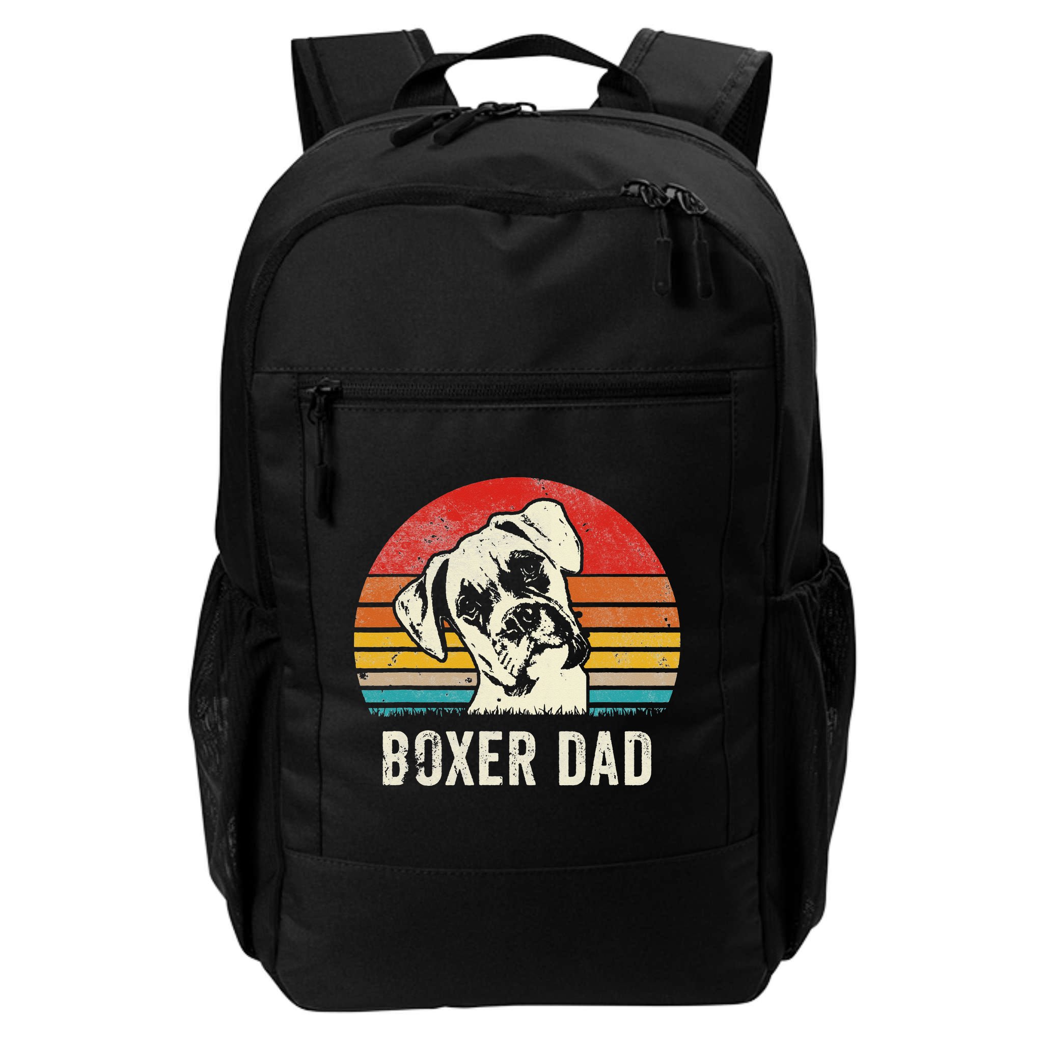 Vintage Boxer Dad Ever Daddy Gifts Dog Dad Father Backpack