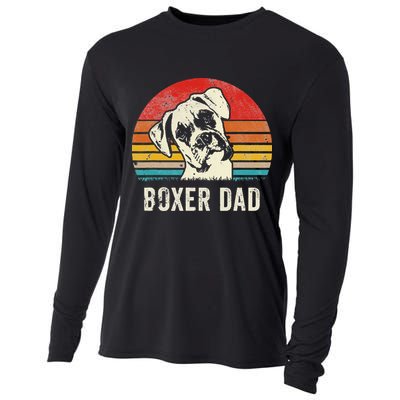 Vintage Boxer Dad Ever Daddy Gifts Dog Dad Father Cooling Performance Long Sleeve Crew