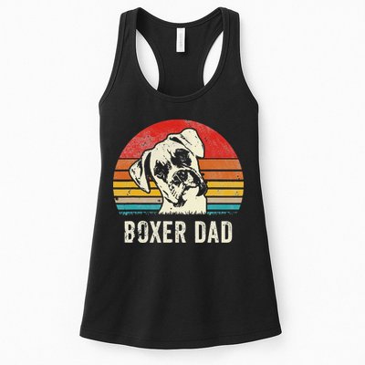 Vintage Boxer Dad Ever Daddy Gifts Dog Dad Father Womens Tank Top