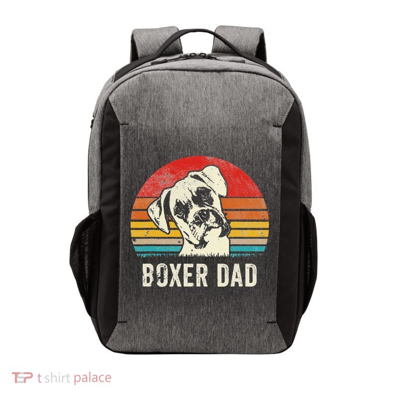 Vintage Boxer Dad Ever Daddy Gifts Dog Dad Father Vector Backpack