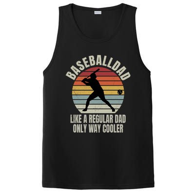 Vintage Baseball Dad Like A Regular Dad But Cooler Funny Gift PosiCharge Competitor Tank