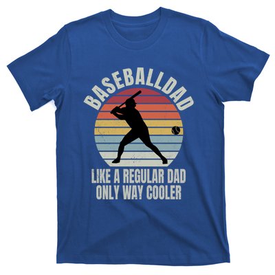 Vintage Baseball Dad Like A Regular Dad But Cooler Funny Gift T-Shirt