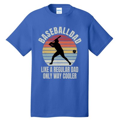 Vintage Baseball Dad Like A Regular Dad But Cooler Funny Gift Tall T-Shirt