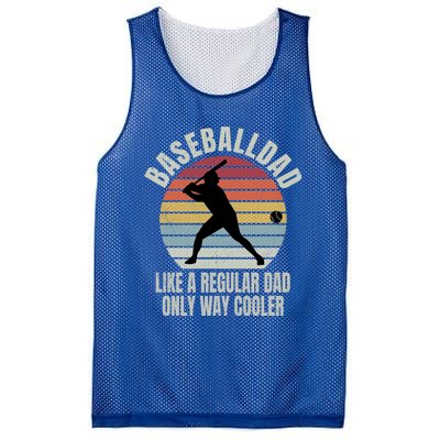 Vintage Baseball Dad Like A Regular Dad But Cooler Funny Gift Mesh Reversible Basketball Jersey Tank