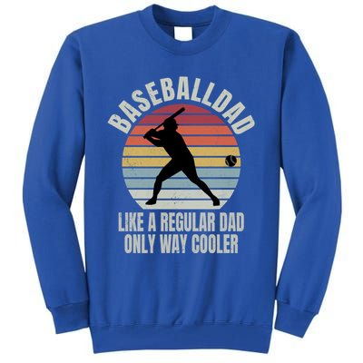 Vintage Baseball Dad Like A Regular Dad But Cooler Funny Gift Tall Sweatshirt