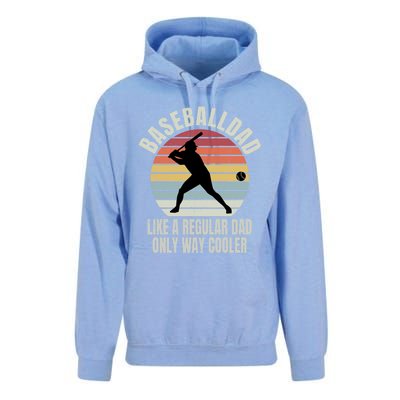 Vintage Baseball Dad Like A Regular Dad But Cooler Funny Gift Unisex Surf Hoodie