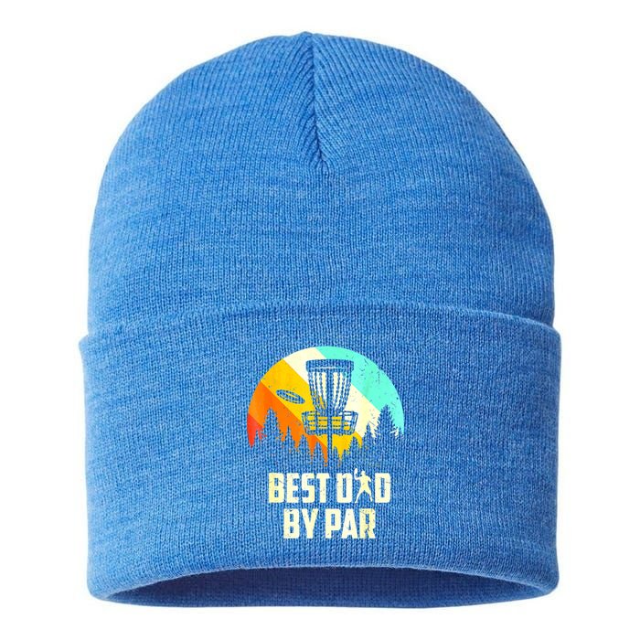 Vintage Best Dad By Par Disc Golf Dad Fathers Day Gift Sustainable Knit Beanie