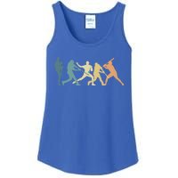 Vintage Baseball Evolution Design Cool Baseball Art Cute Gift Ladies Essential Tank