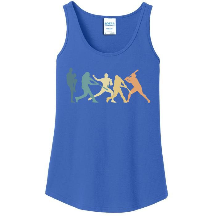 Vintage Baseball Evolution Design Cool Baseball Art Cute Gift Ladies Essential Tank