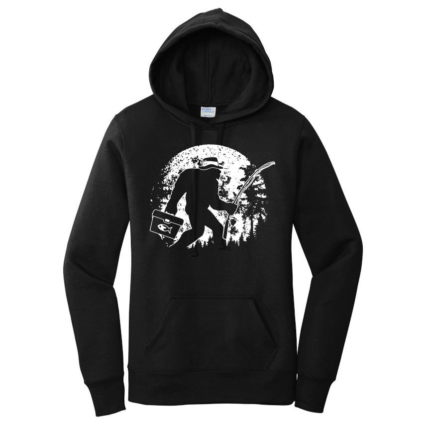 Vintage Big Foot Fishing Women's Pullover Hoodie