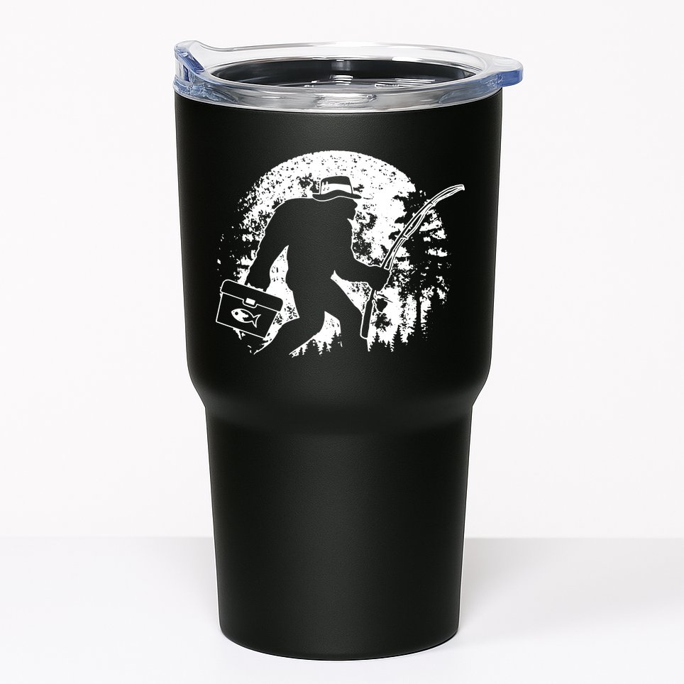Vintage Big Foot Fishing Tumbler