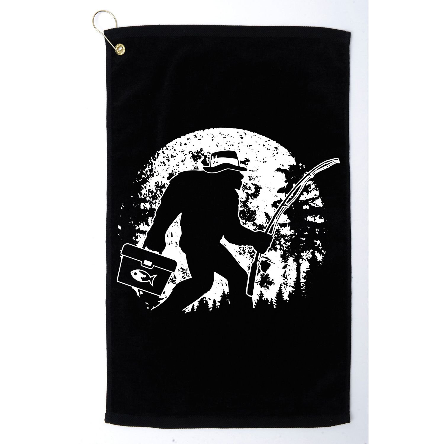Vintage Big Foot Fishing Golf Towel