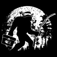 Vintage Big Foot Fishing Kids T-Shirt