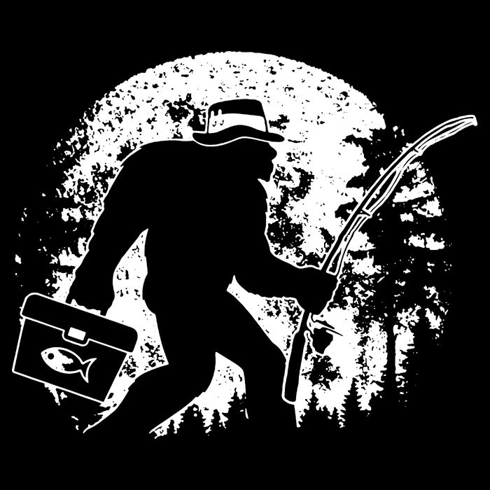 Vintage Big Foot Fishing Kids T-Shirt