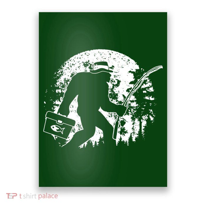 Vintage Big Foot Fishing Poster