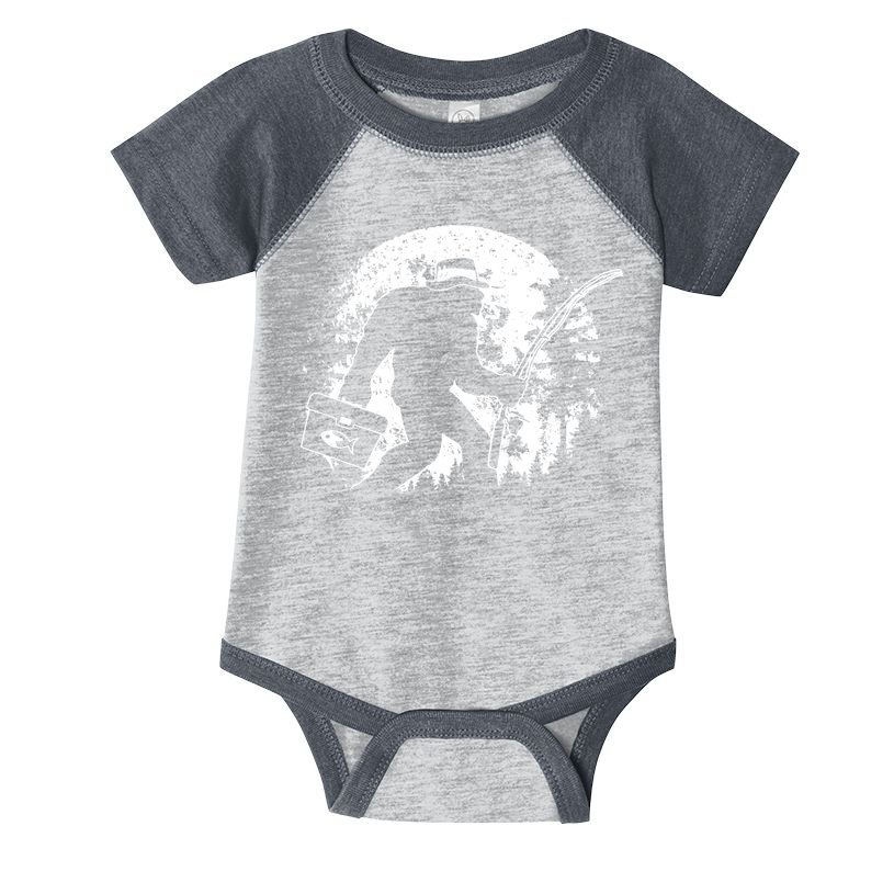 Vintage Big Foot Fishing Infant Baby Jersey Bodysuit