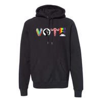 Vote Books Fist Ovaries Lgtbq Premium Hoodie