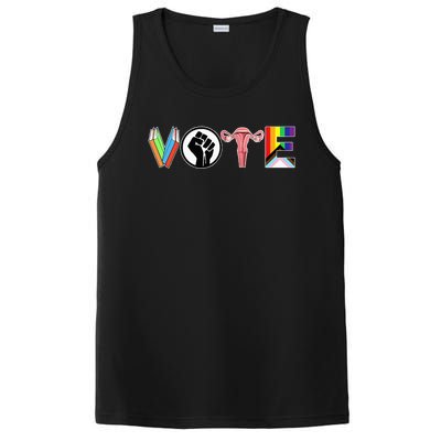 Vote Books Fist Ovaries Lgtbq PosiCharge Competitor Tank