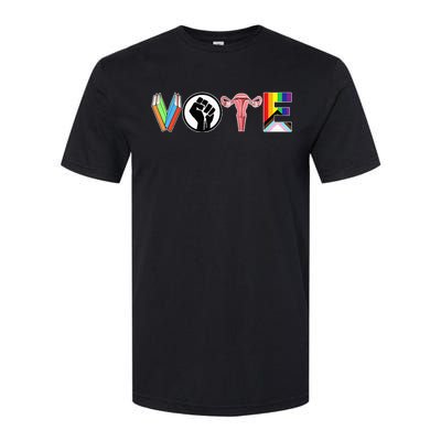 Vote Books Fist Ovaries Lgtbq Softstyle® CVC T-Shirt