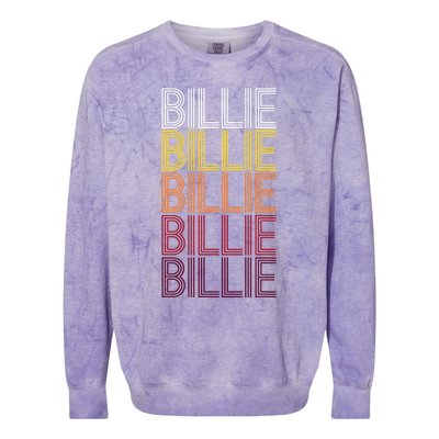 Vintage Billie First Name Billie Colorblast Crewneck Sweatshirt