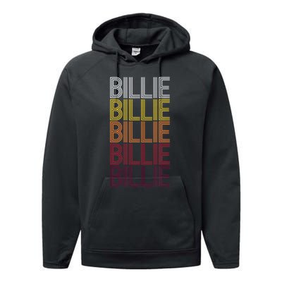 Vintage Billie First Name Billie Performance Fleece Hoodie