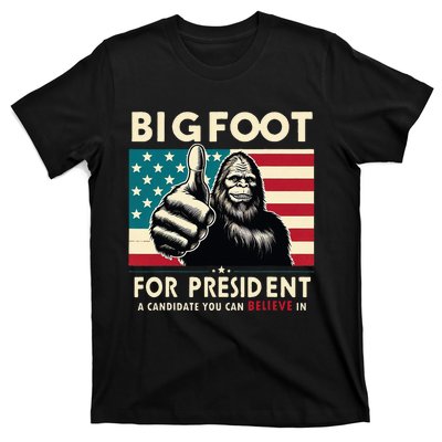 Vote Bigfoot For President 2024 Funny Election T-Shirt