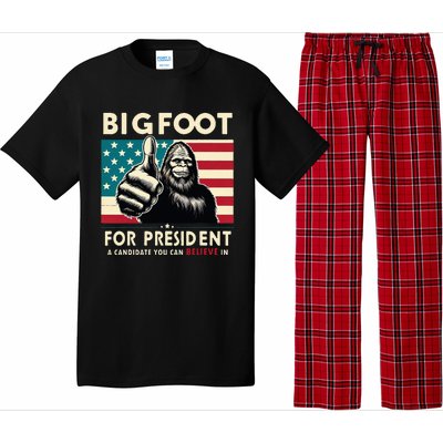 Vote Bigfoot For President 2024 Funny Election Pajama Set