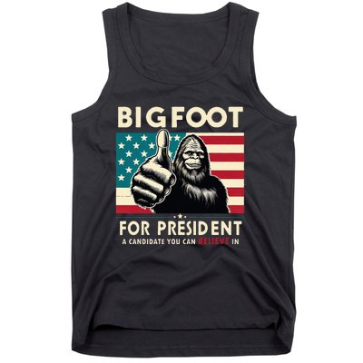 Vote Bigfoot For President 2024 Funny Election Tank Top