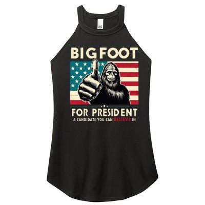 Vote Bigfoot For President 2024 Funny Election Women’s Perfect Tri Rocker Tank