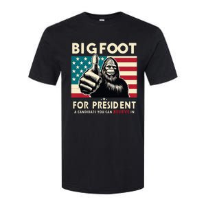 Vote Bigfoot For President 2024 Funny Election Softstyle CVC T-Shirt