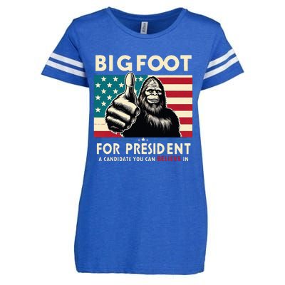 Vote Bigfoot For President 2024 Funny Election Enza Ladies Jersey Football T-Shirt