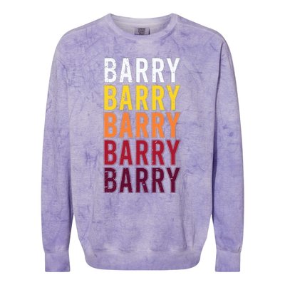 Vintage Barry First Name Barry Colorblast Crewneck Sweatshirt