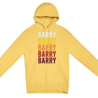 Vintage Barry First Name Barry Premium Pullover Hoodie