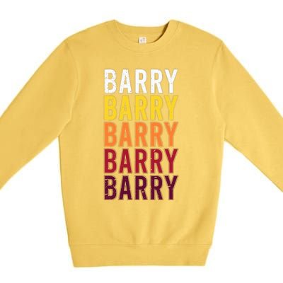 Vintage Barry First Name Barry Premium Crewneck Sweatshirt