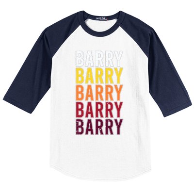 Vintage Barry First Name Barry Baseball Sleeve Shirt