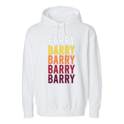 Vintage Barry First Name Barry Garment-Dyed Fleece Hoodie