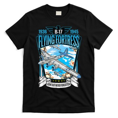 Vintage B17 Flying Fortress WW2 Heavy Bomber Aviator T-Shirt