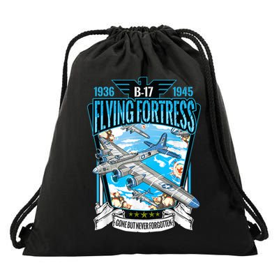 Vintage B17 Flying Fortress WW2 Heavy Bomber Aviator Drawstring Bag