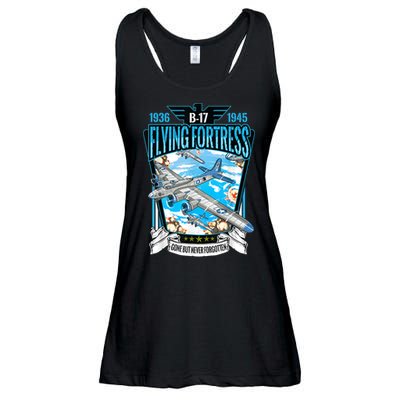 Vintage B17 Flying Fortress WW2 Heavy Bomber Aviator Ladies Essential Flowy Tank