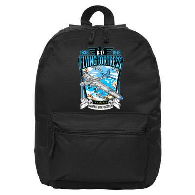 Vintage B17 Flying Fortress WW2 Heavy Bomber Aviator 16 in Basic Backpack