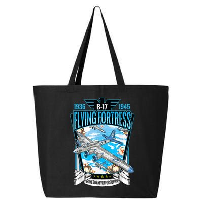 Vintage B17 Flying Fortress WW2 Heavy Bomber Aviator 25L Jumbo Tote