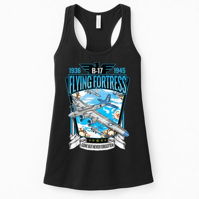Vintage B17 Flying Fortress WW2 Heavy Bomber Aviator Womens Tank Top