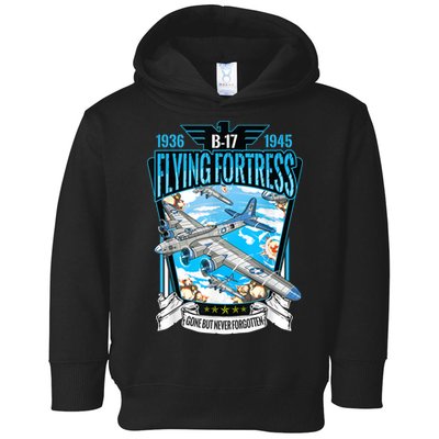 Vintage B17 Flying Fortress WW2 Heavy Bomber Aviator Toddler Hoodie