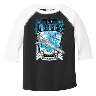 Vintage B17 Flying Fortress WW2 Heavy Bomber Aviator Toddler Fine Jersey T-Shirt