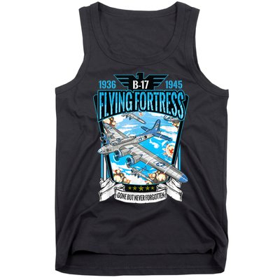Vintage B17 Flying Fortress WW2 Heavy Bomber Aviator Tank Top